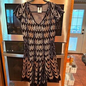 BCBG MaxAzria Blue/Violet Festher Dress Y2k/